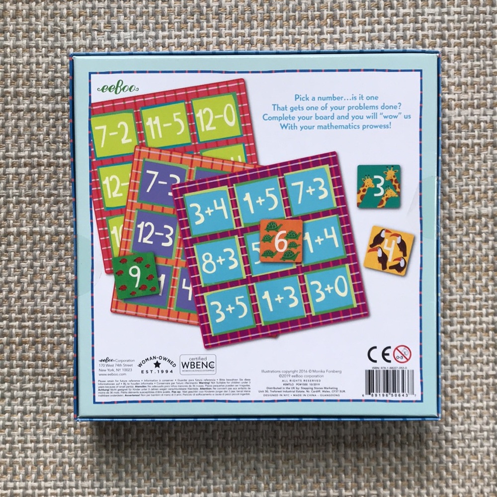 eeBoo Simple Math Bingo Game - Picture 2 of 2